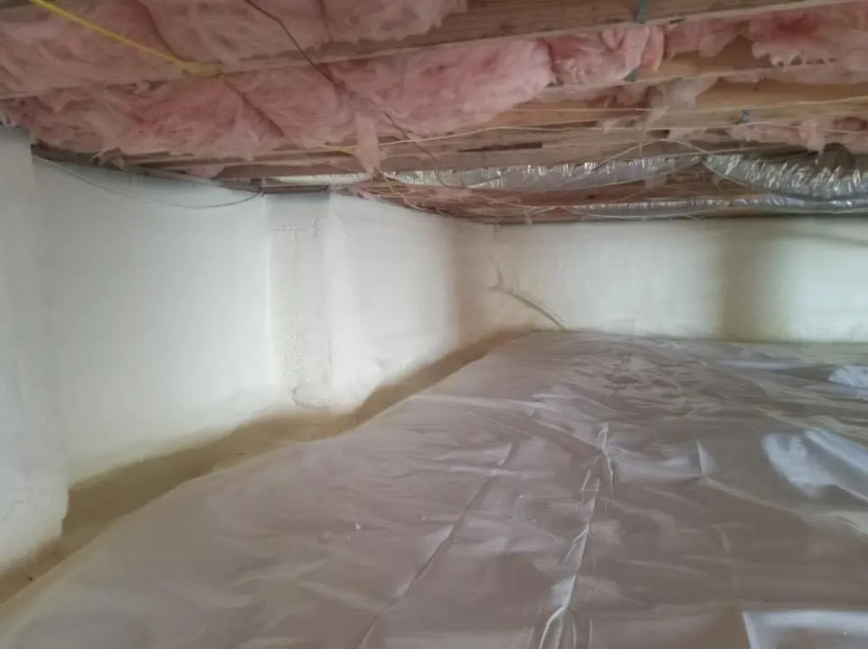 Crawl space encapsulation with closed-cell spray foam for Metal Roof Coating in Chestnuthill